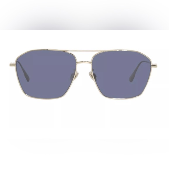 Dior J5GKU Sunglasses Gold/Blue Lenses 57mm - Picture 2 of 9